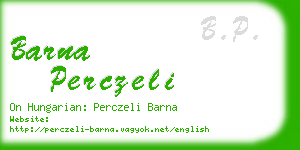 barna perczeli business card